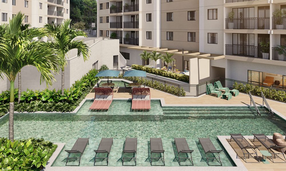 VISTA AEREA DA PISCINA